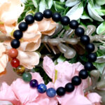 Matte Black Seven Chakra Bracelet