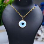 White Evil Eye Pendant